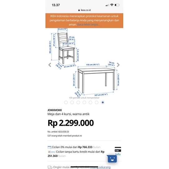 preloved meja makan Ikea