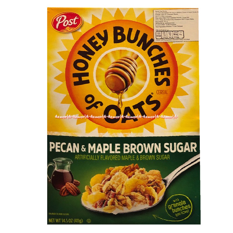 Post Honey Bunches of Oat Pecan &amp; Maple Brown Sugar 410gr Cereal Rendah Lemak