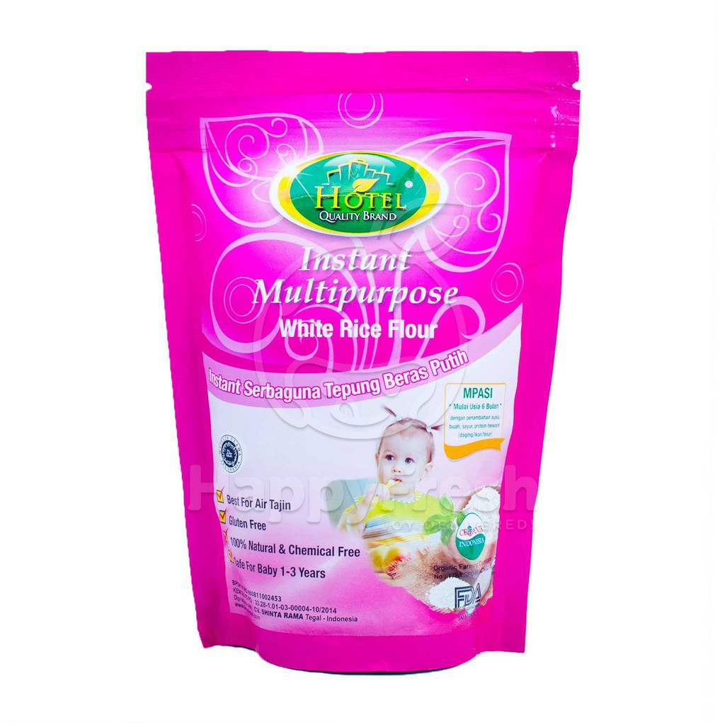 

TEPUNG BERAS PUTIH ORGANIK TEPUNG MPASI INSTANT TEPUNG BUBUR BAYI HOTEL 120gr