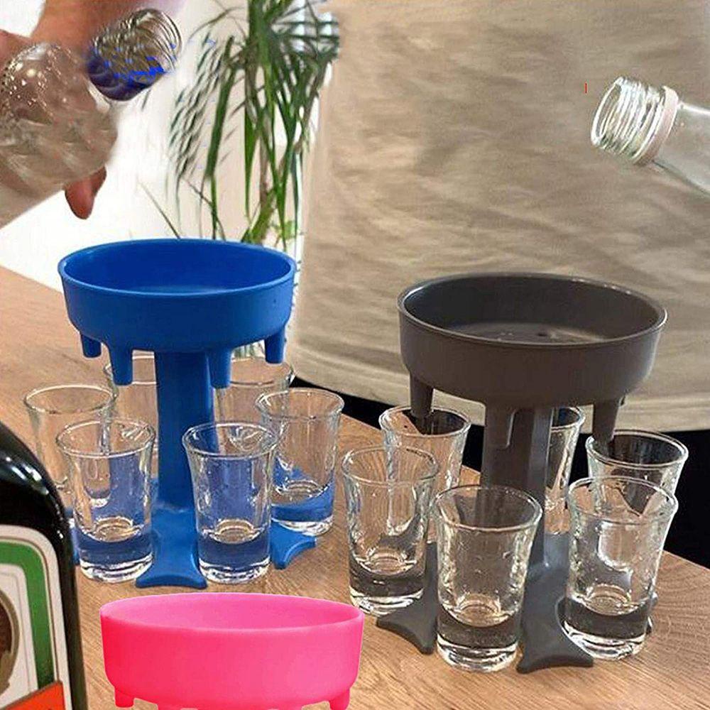 Solighter 6tembak Gelas Dispenser Holder Perlengkapan Pesta Bar Accessorie Bar Tools Cocktail Gelas Plastik