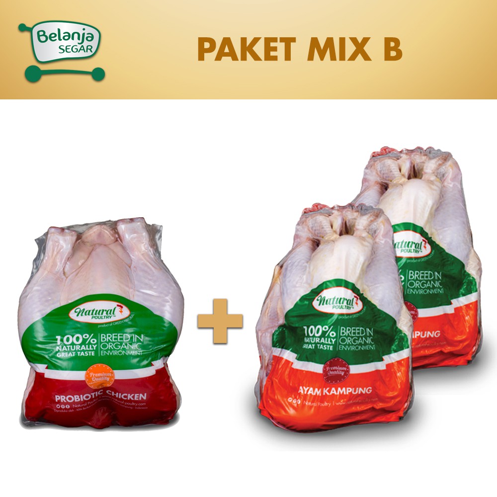 

Paket Mix B : 1 Ayam Probiotik Reguler + 2 Ayam Kampung Asli