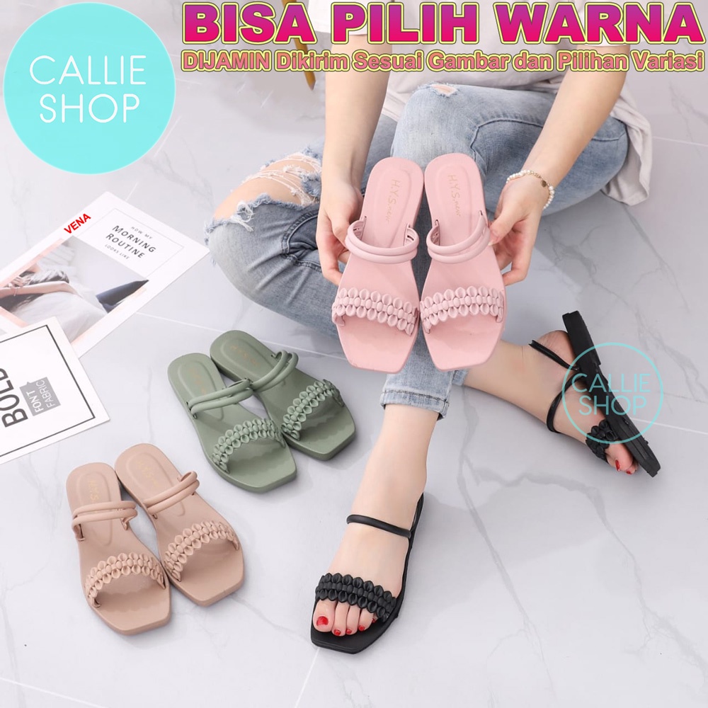 Sandal Selop Wanita Jelly Tali Dua HYS KPKPTL2