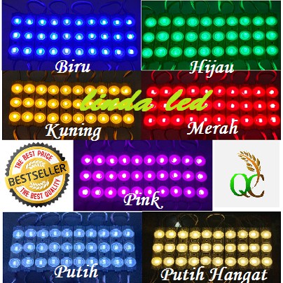 LAMPU LED MODUL 3 MATA SMD 8218 24V 1.5WATT WATERPROOF VARIASI ETALASE MOBIL MOTOR NEONBOX 24VOLT