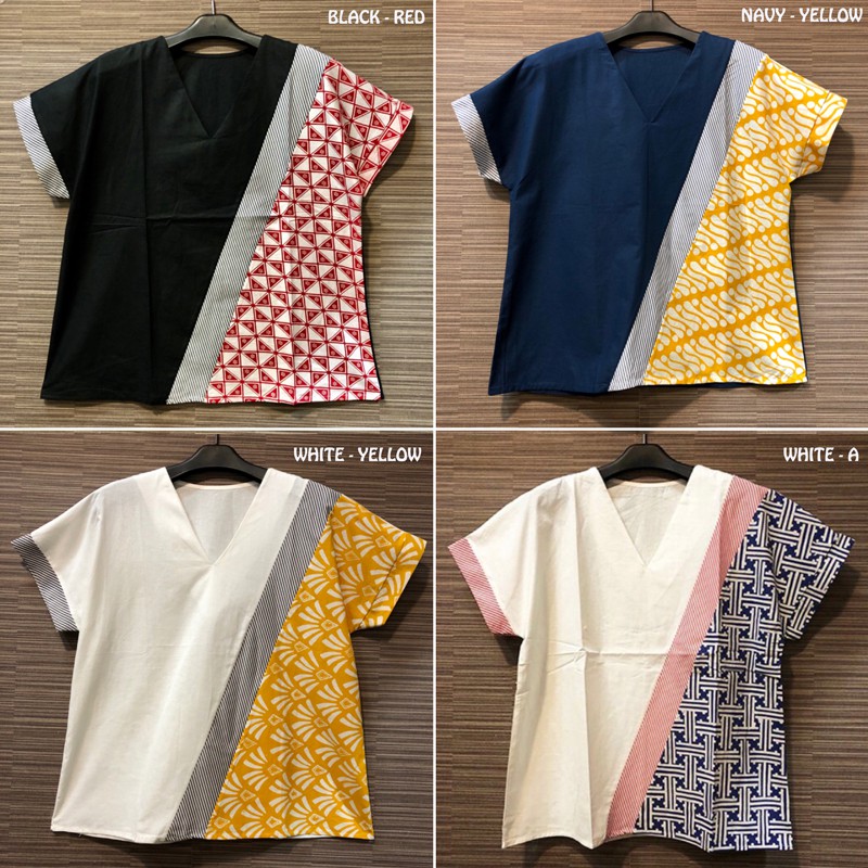 JACK TOP Atasan  Batik  Wanita Blouse Wanita Shopee  