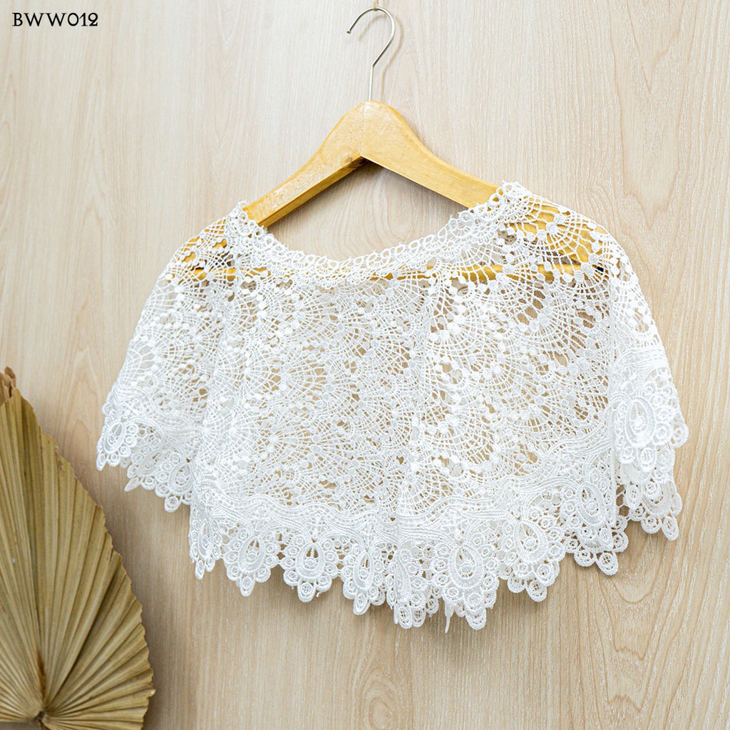 [PRODUK TERLARIS] BOLERO BROKAT WEDDING LACE PUTIH PESTA WANITA MODERN BWW012