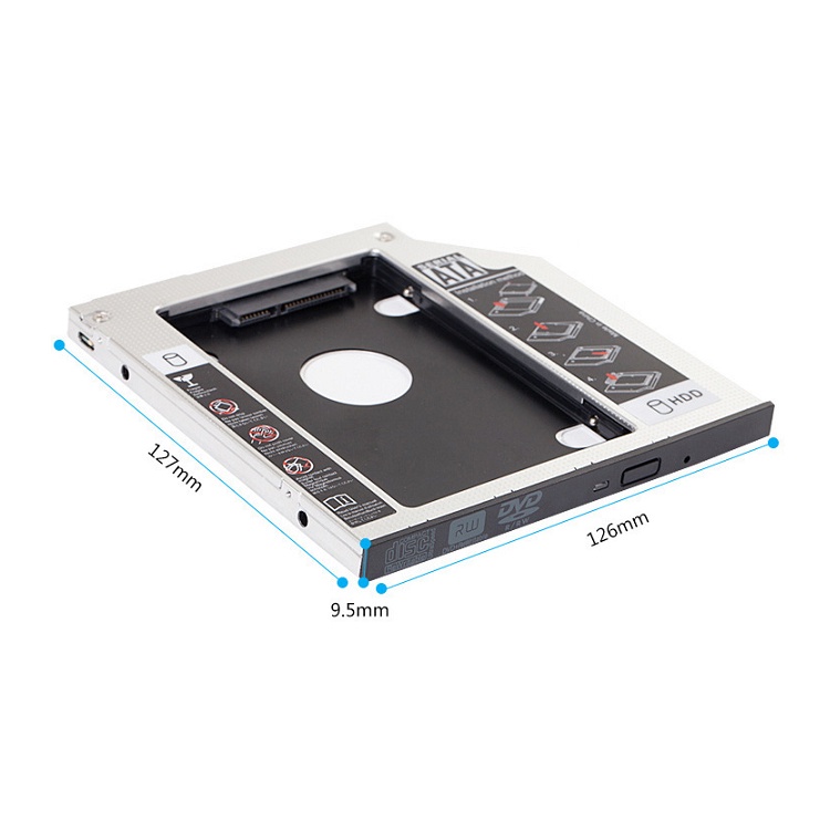 ssd hdd caddy 9.5mm / ssd hdd caddy 12.7mm / caddy second storage / Tech Over Flow
