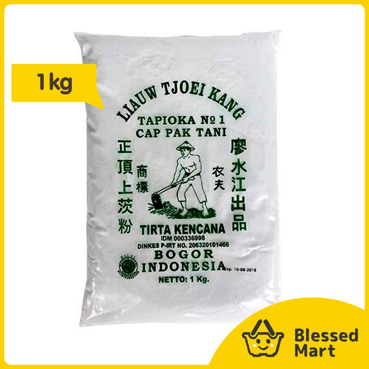 

Sagu Tani Cap Liauw Tjoei Kang / Tepung Tapioka Cap Pak Tani Tirta Kencana 1kg