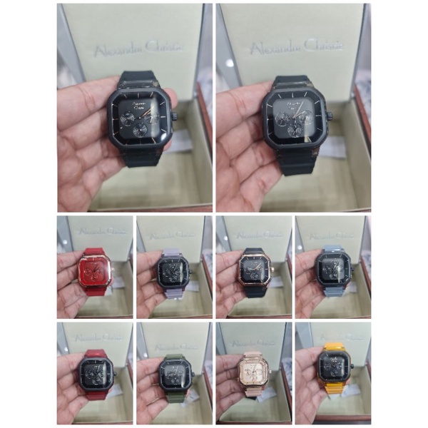 Jam tangan alexandre christie ac2811 rubber original garansi 2811
