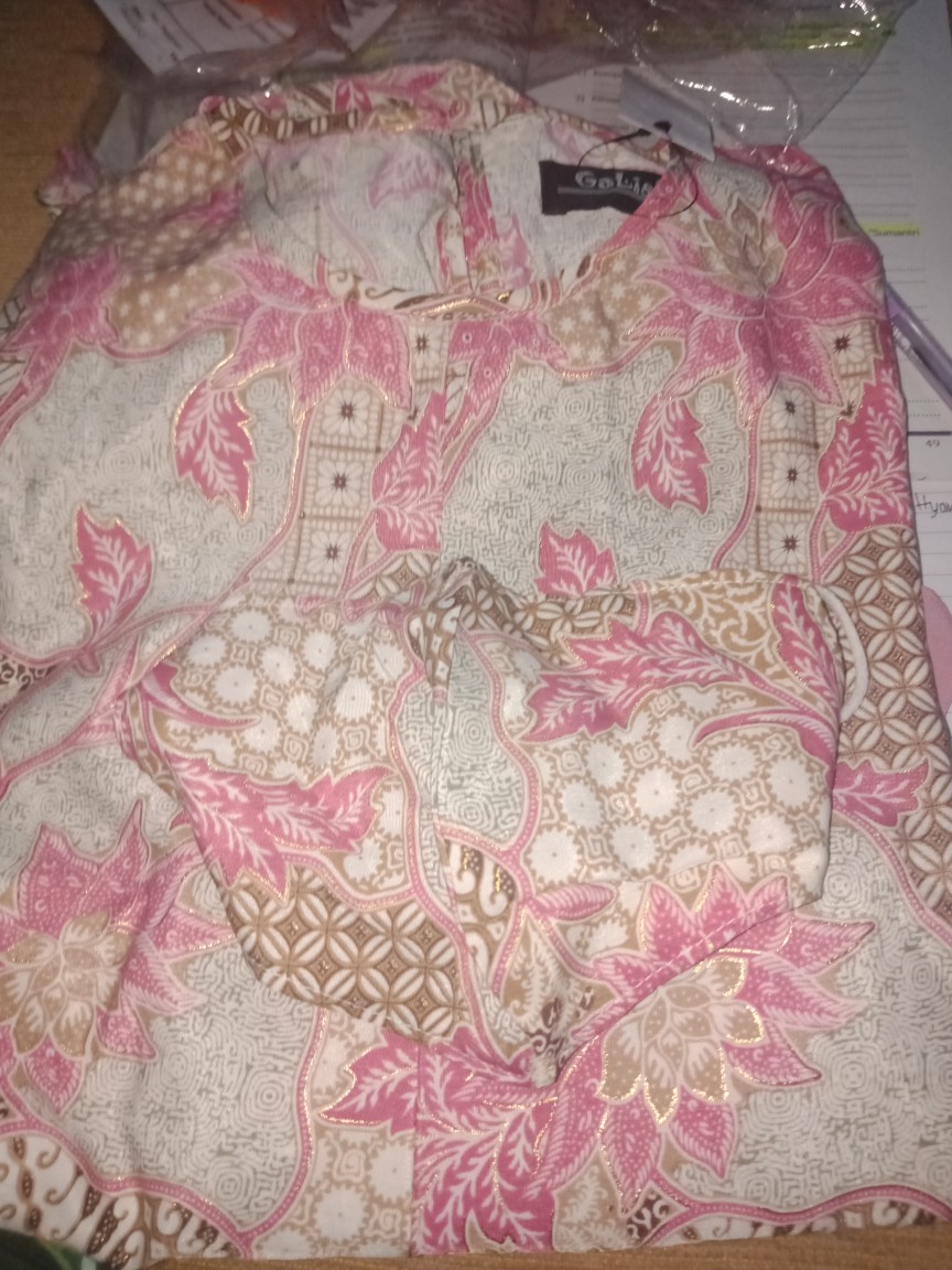 Blouse Batik Galis Lawasan Klasik Baby Pink Bg132