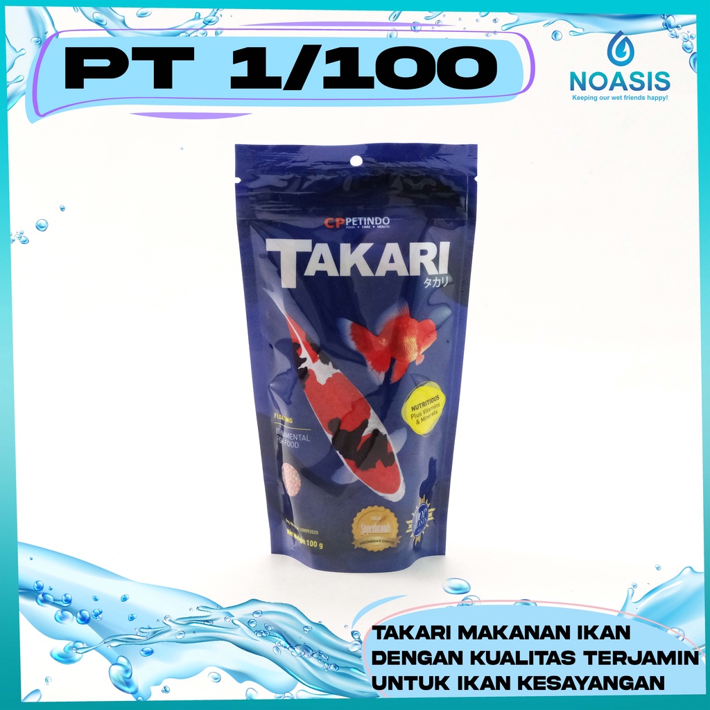 PAKAN PELET IKAN HIAS C.P TAKARI 100 Gr / PELET KURA - KURA 100 GRM