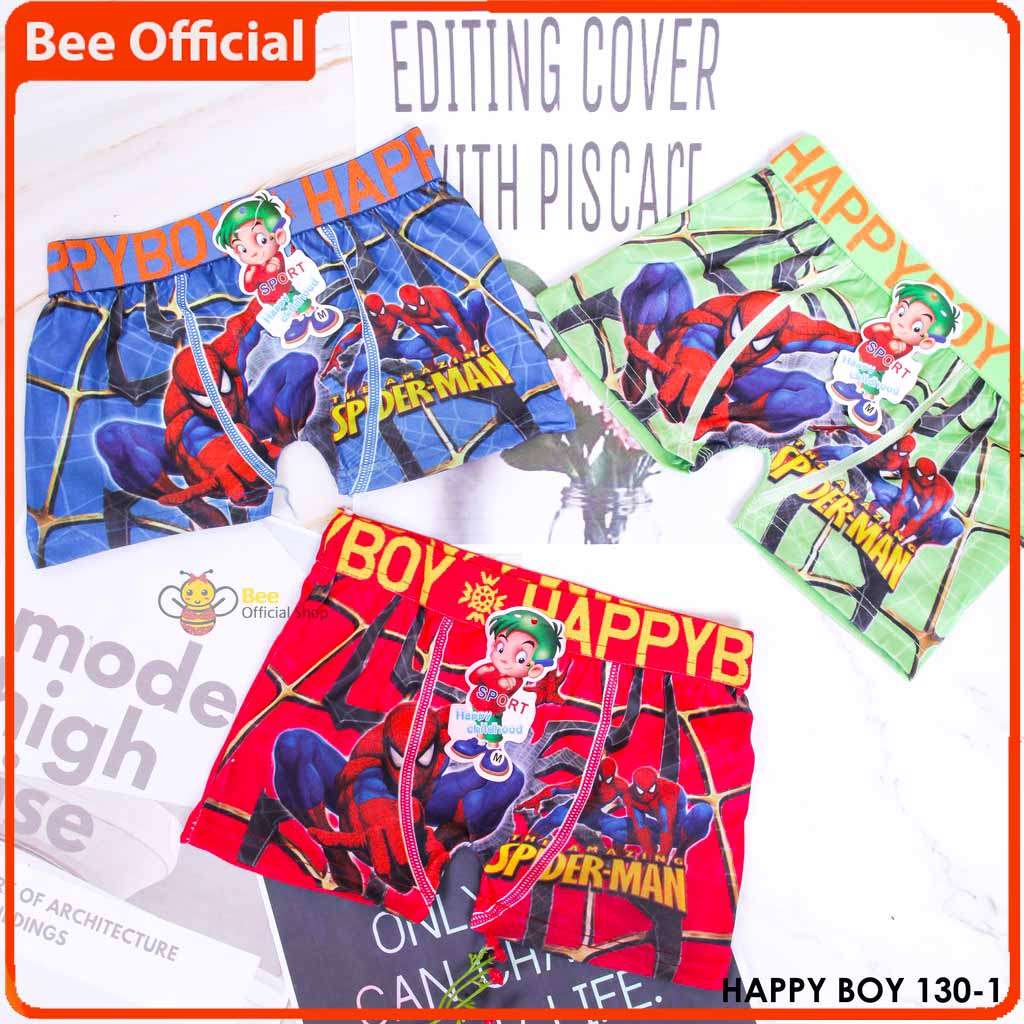 BEE - Cd Boxer ANak Cowok Import Termurah Happy Boy Bodasidun Pakaian Dalam Anak