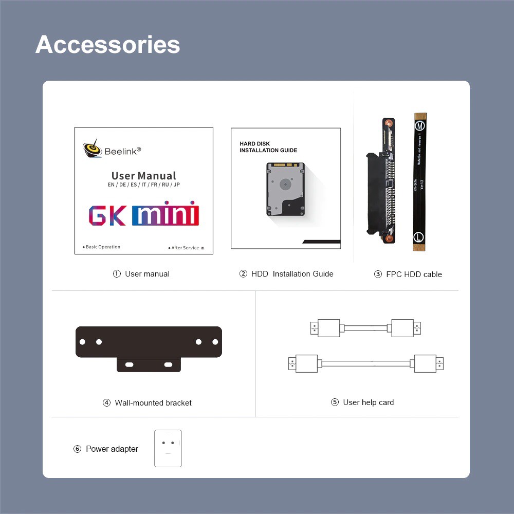 AKN88 - BEELINK GK Mini PC - RAM DDR4 8GB SSD 128GB Win 10