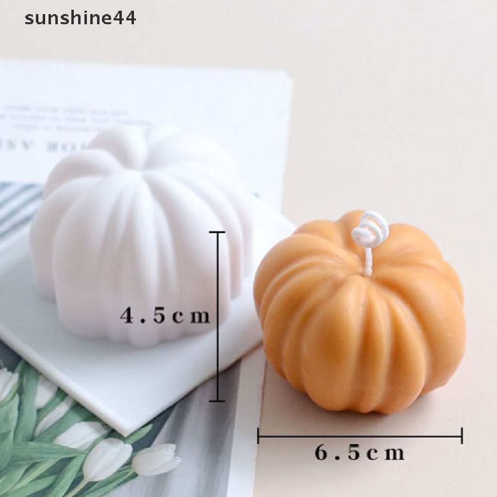 Sunshine Cetakan Plaster Mini Bentuk Labu Halloween Bahan Silikon Untuk Dekorasi Rumah