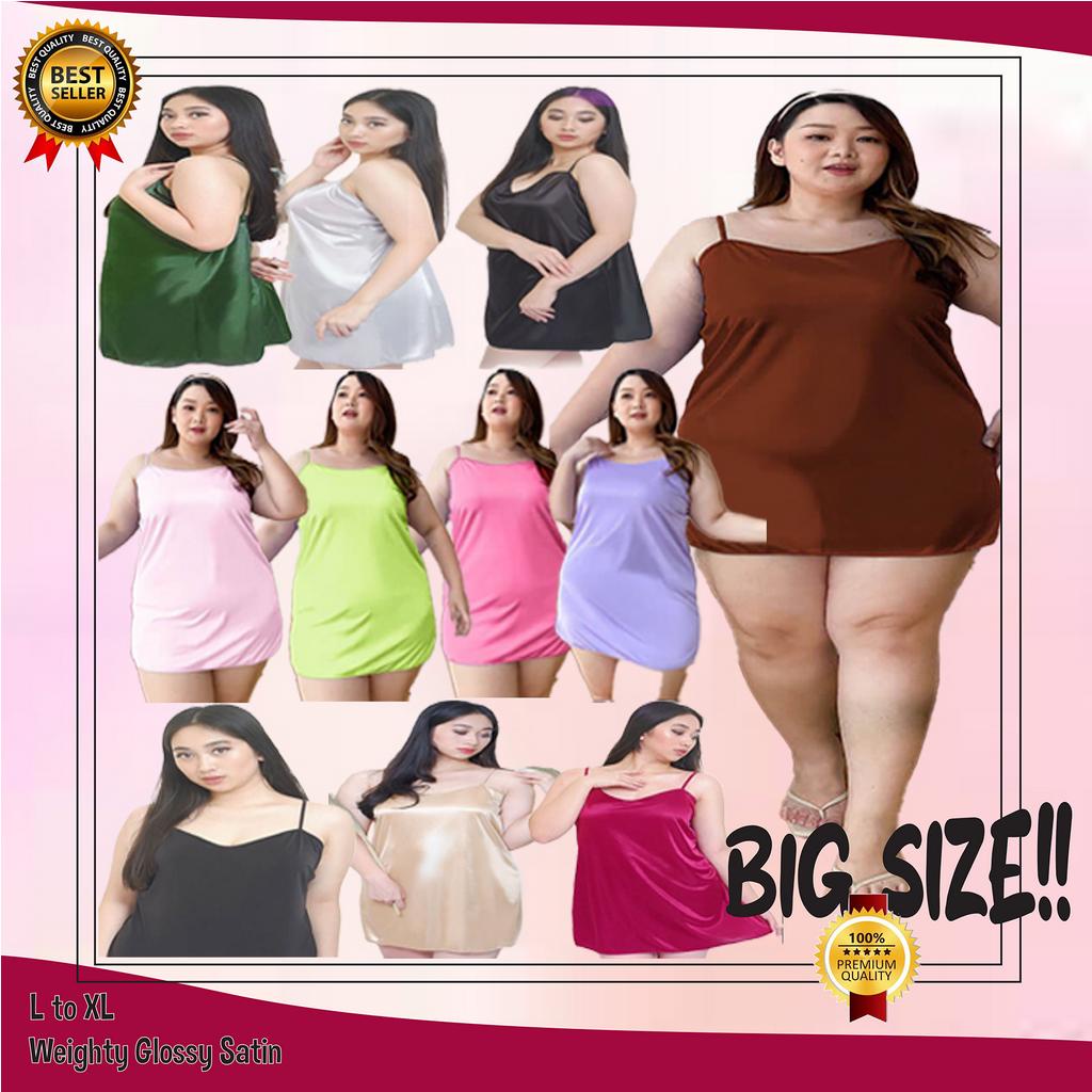 Baju Tidur Wanita Satin Big Size Daster Jumbo Dress Tanktop Jumbo