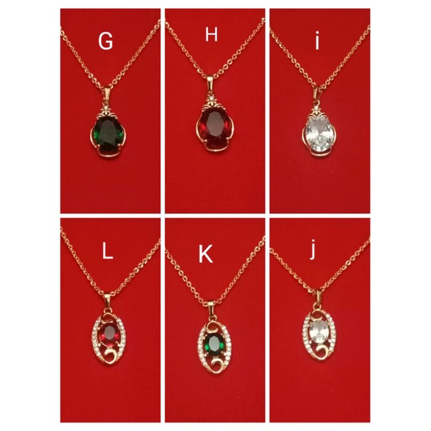 NC041. Kalung xuping wanita lapis emas dgn mata zircon ukuran 45 cm nori