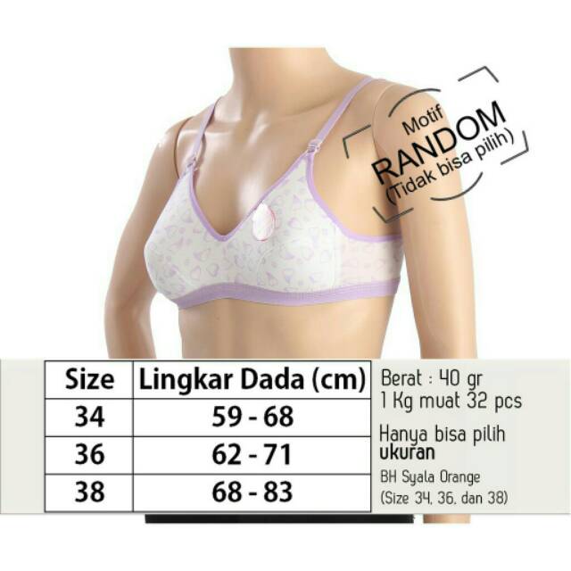 Bra BH Wanita murah tanpa busa size 32 34 36 / bh remaja tanpa busa