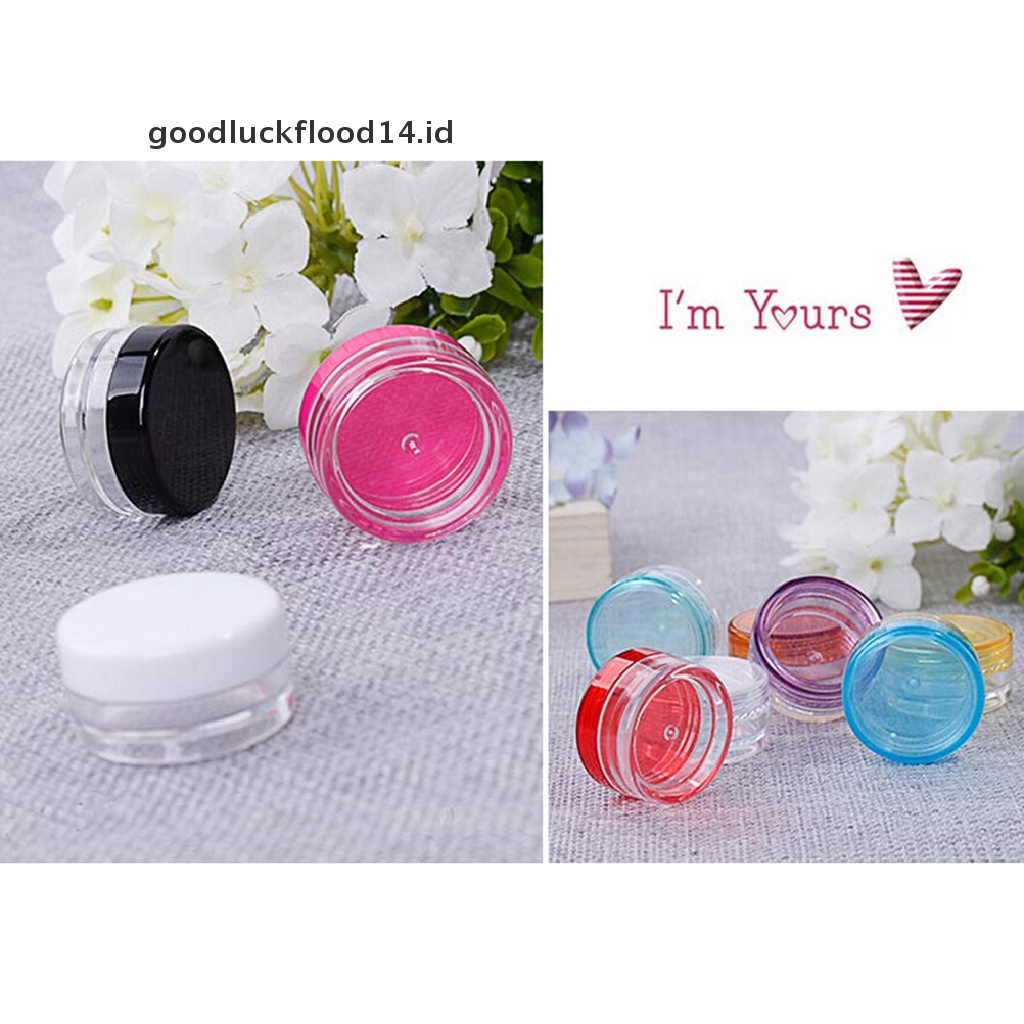 10 Pcs Botol Jar Pot Wadah Kosong Ukuran 5ml Untuk Krim Wajah Eyeshadow