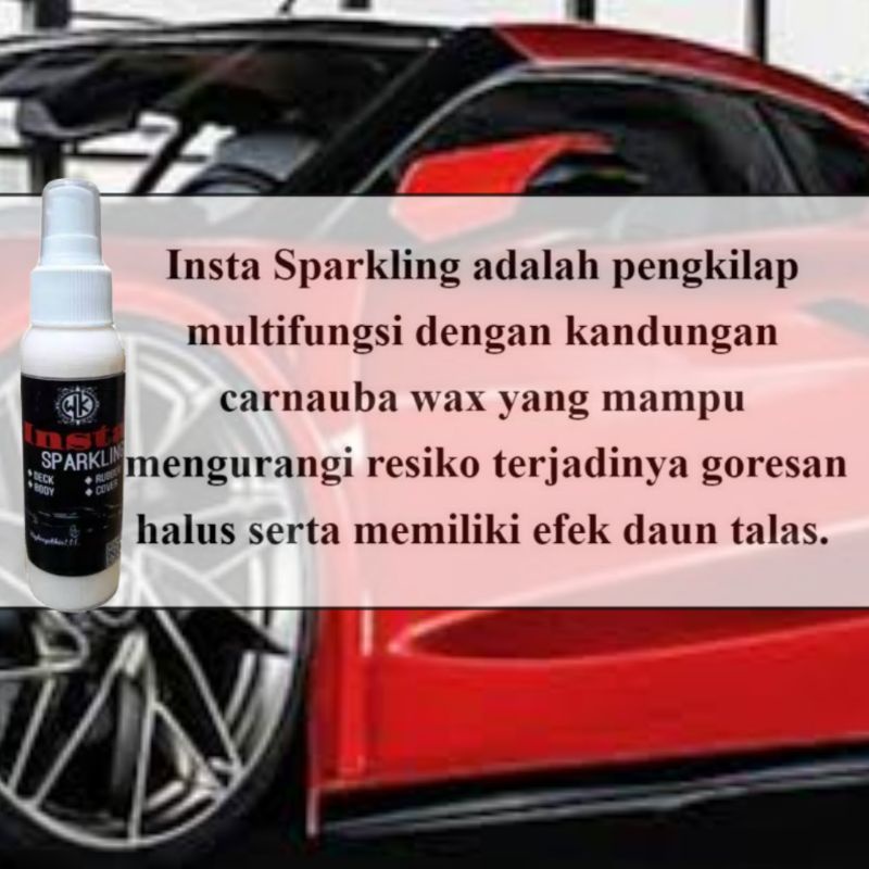 Paket isi 3 Insta Sparkling + No Acid Waterspot Remover + Tire Shine Coating / Pengkilap Body Mobil &amp; Motor / Pengkilap Ban / Pembersih Jamur Kaca Mobil &amp; Rumah