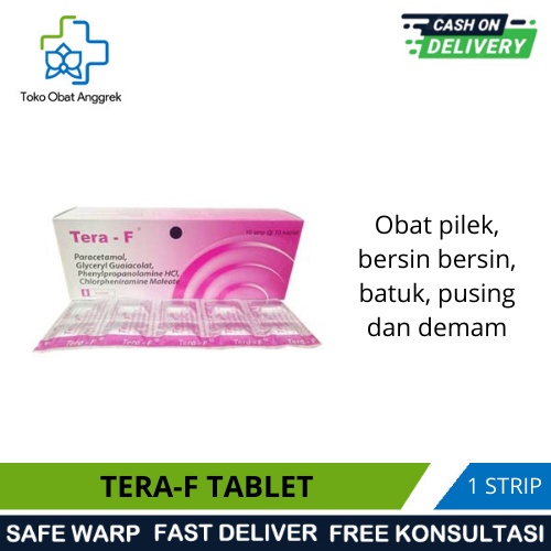 TERA-F TABLET/OBAT BERSIN BERSIN PILEK/OBAT BATUK/OBAT DEMAM PUSING