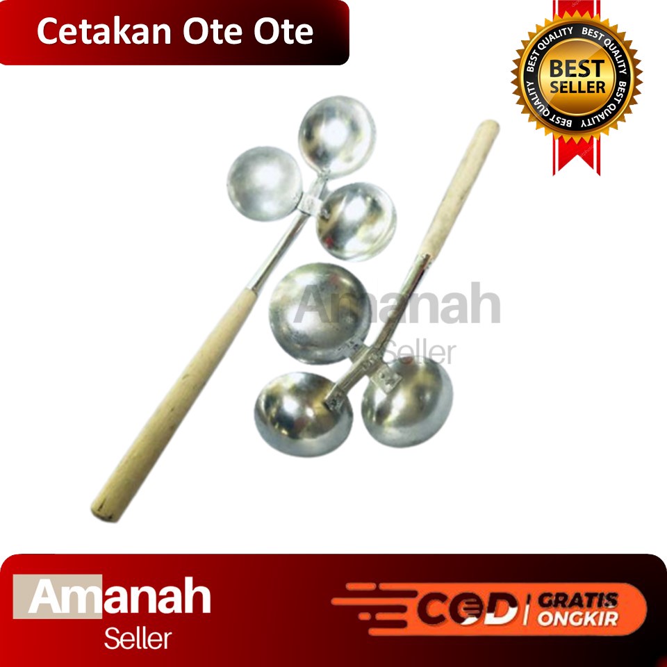 Cetakan Ote2 Anti Lengket/ Cetakan Ote Ote isi 3/ Cetakan Bakwan