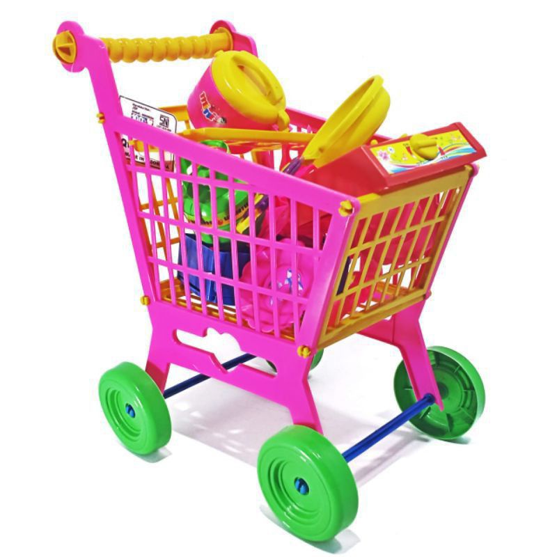 WJS 002 - Mainan Trolly Troli Belanja Masak Kompor Kecil WJS002