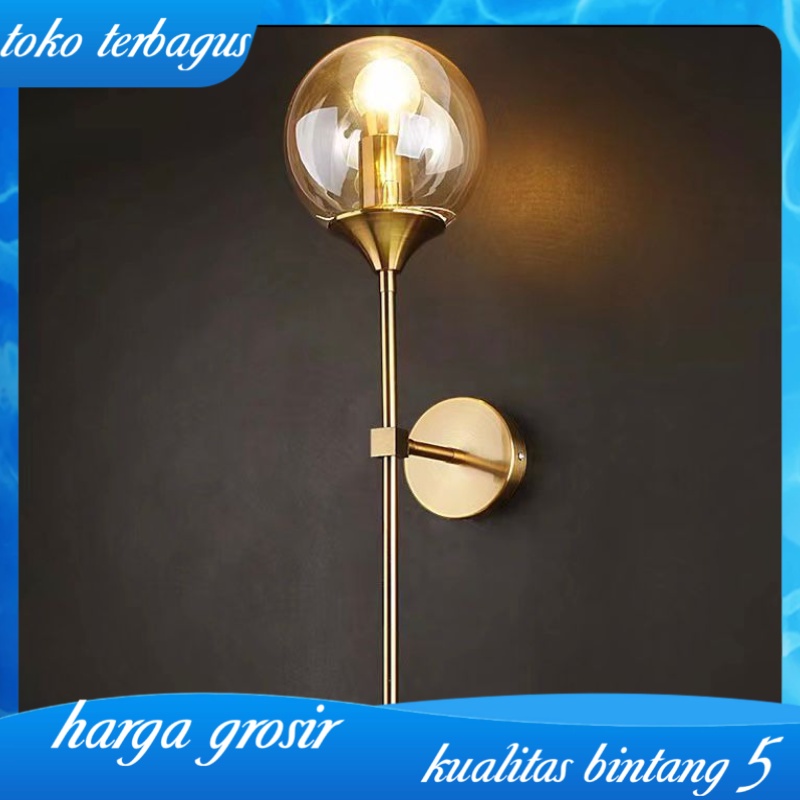 Lampu Dinding Hias Mewah Gold Luxury Sconce Bistro Ball Wall Lamp Light Nordic Style