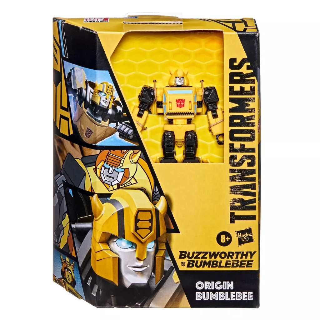 TRANSFORMERS BUZZWORTHY BUMBLEBEE Deluxe Origin Bumblebee Action Figure