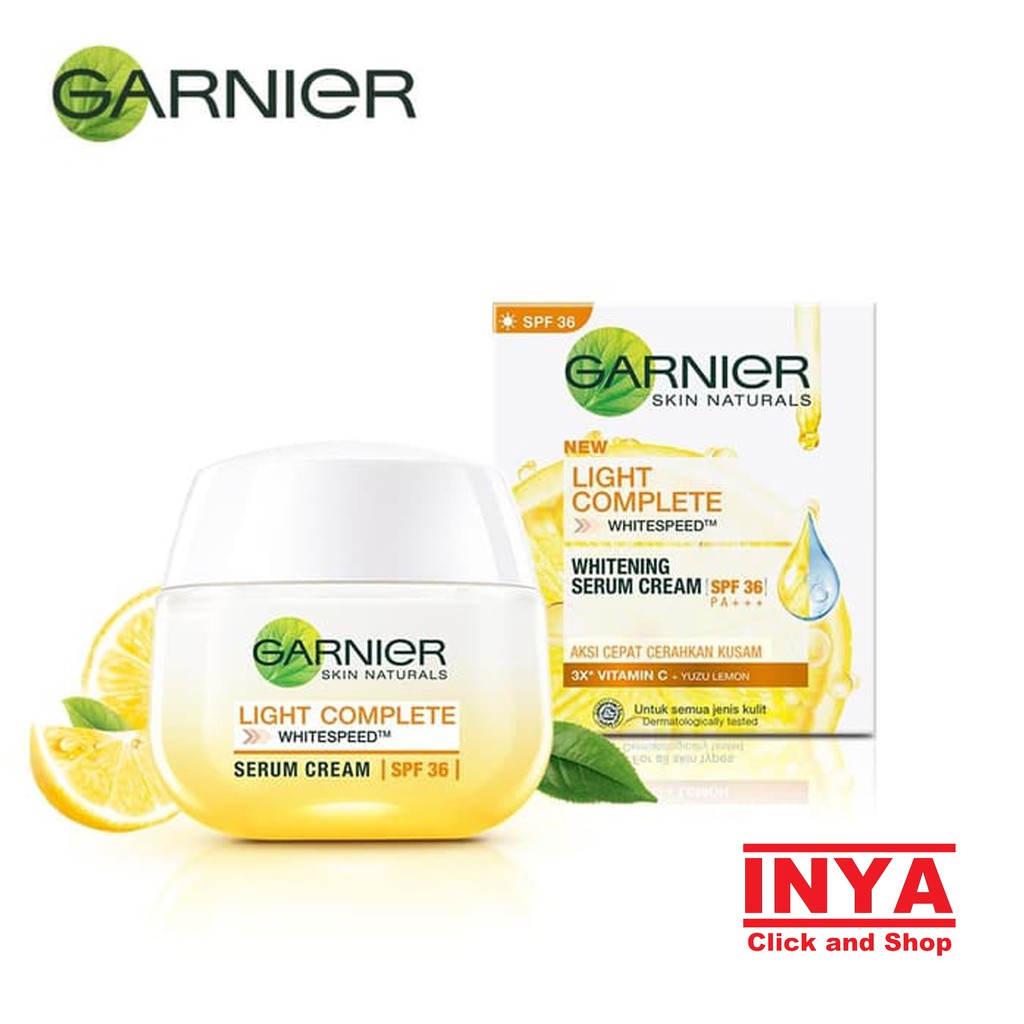 GARNIER LIGHT COMPLETE YUZU WHITENING SERUM DAY CREAM SPF36 50ml