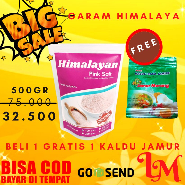 

Garam Himalaya 500 gram pink salt himsalt Him salt ORIGINAL 100 % himalayan pink salt rock salt