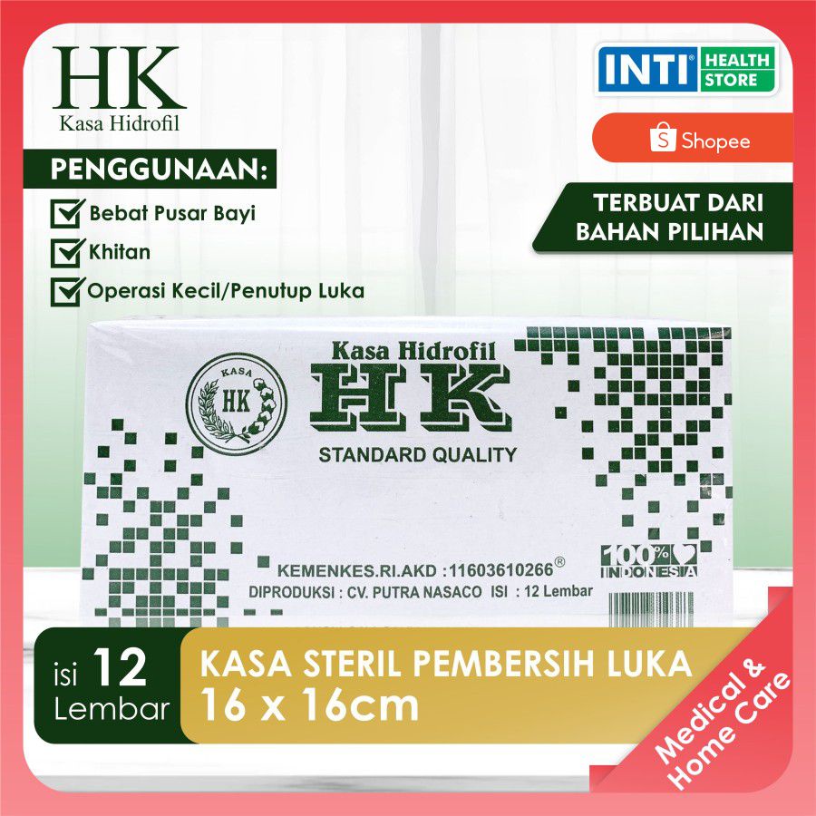 HK | Kasa Steril 16 x 16 | Kasa Pembersih Luka