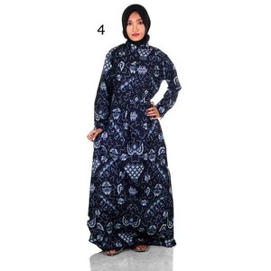 Gamis Muslim Batik I Busana Muslim Wanita Gamis Batik Syar'i Alya|No 4