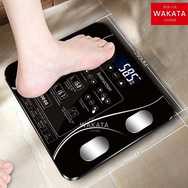 THOME Smart Scale Timbangan Berat Badan Digital Kesehatan Badan Alat Ukur Pengukur Kadar Lemak Smart Body Fat Scale BMI - Timbangan Badan BMI Digital Lemak Tubuh - Body Scale Body Fat bb