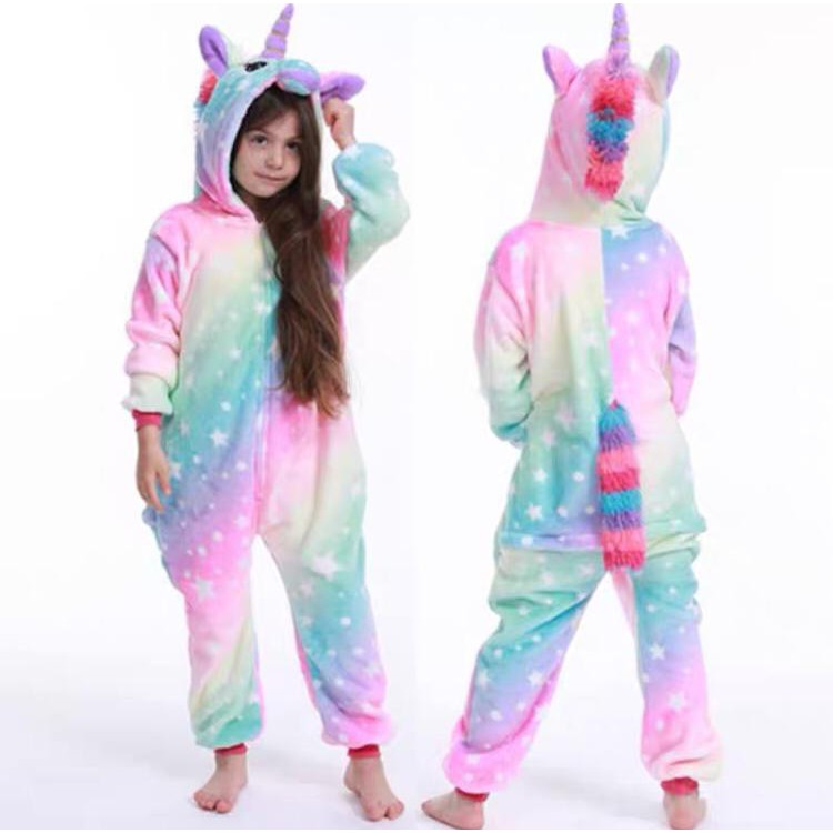 READY STOCK JAKARTA KOSTUM ONESIE UNICORN COSMIC KUDA PONY PIYAMA KIGURUMI BAJU ANAK COSPLAY