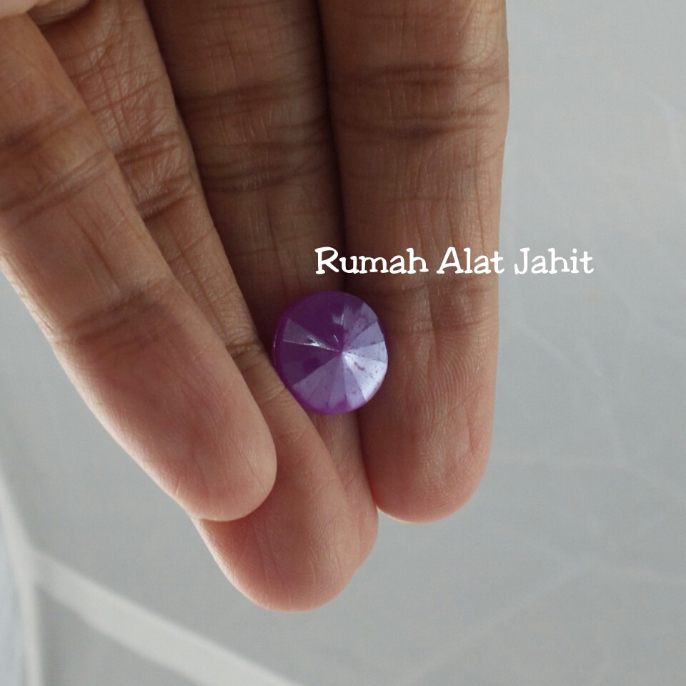 Kancing Akrilik Bulat Ceper 12mm