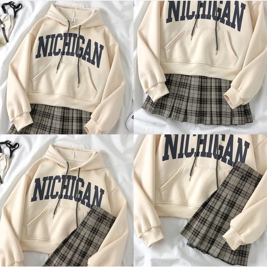 SWEATER HOODIE WANITA / NICHIGAN HOODIE OVERSIZE SWEATER / SWEATER WANITA TERBARU