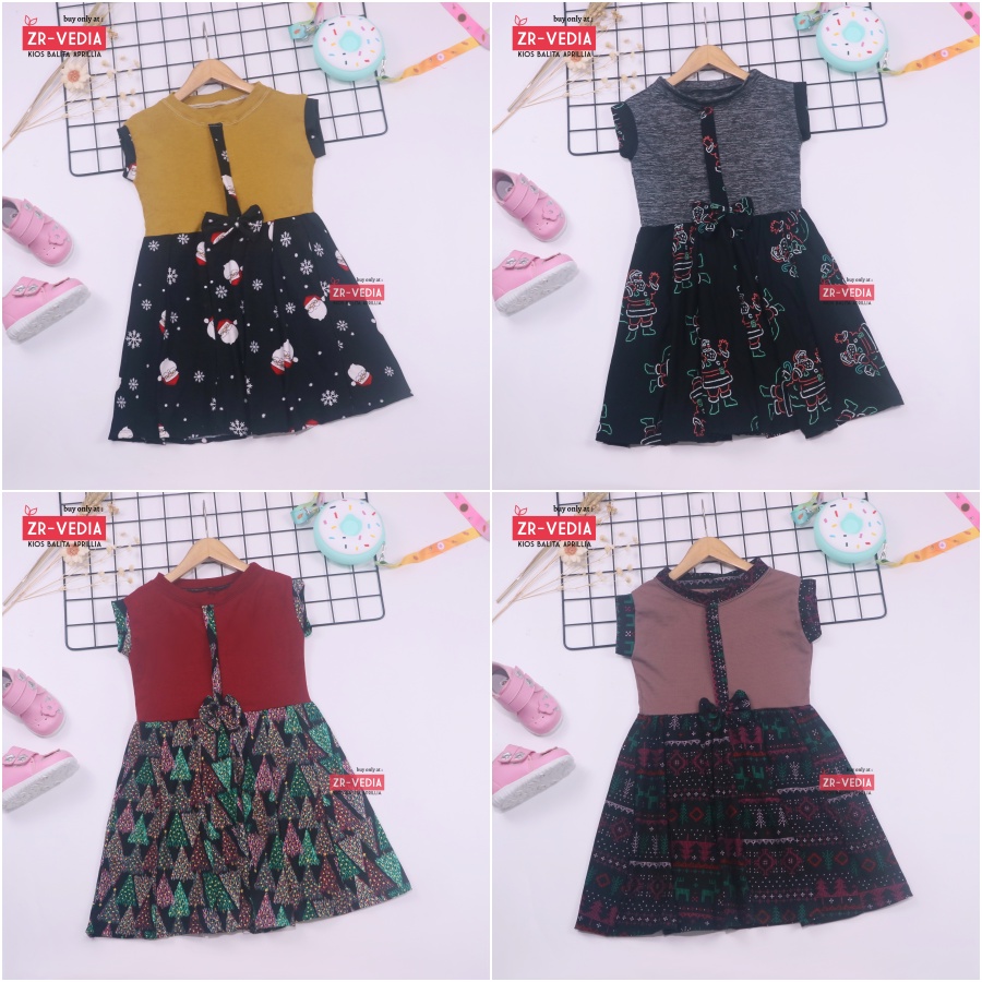 (KODE B) Dress Lala uk 4-5 Tahun / Baju Anak Perempuan Murah Dres Batik Yukensi Adem Pakaian Pesta