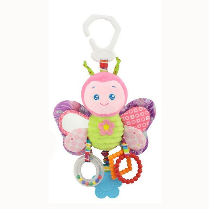 Teether Gantung Bentuk Boneka Plush Hewan untuk Stroller / Boneka Bayi Lucu / Mainan Bayi Karakter