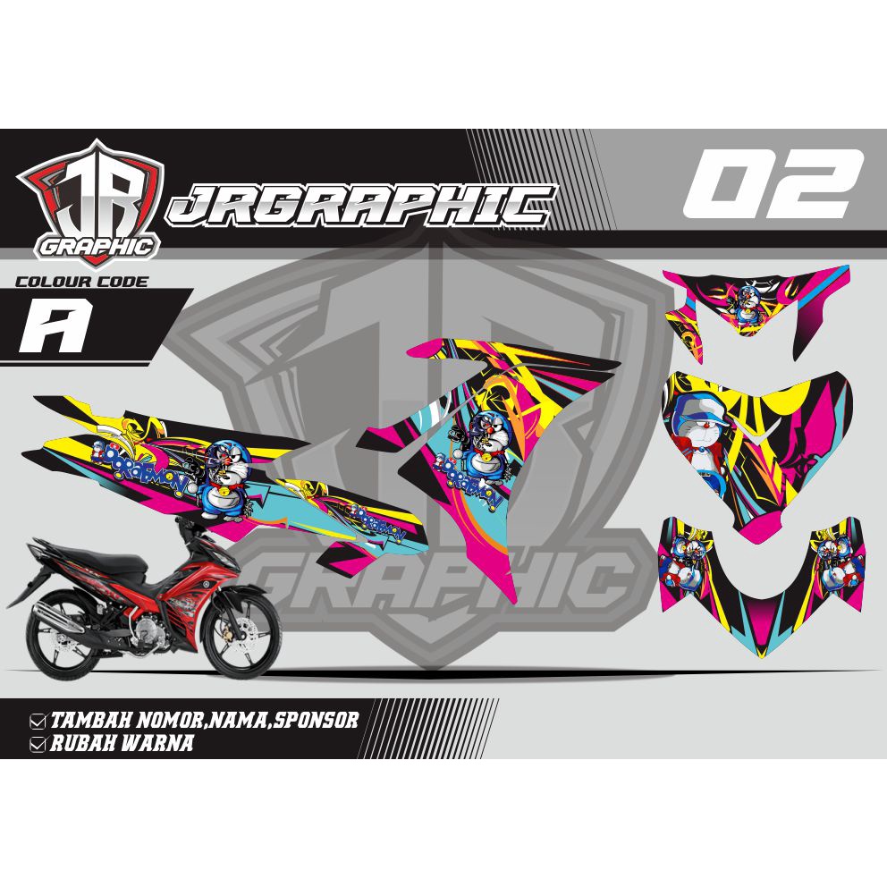 DECAL JUPITER MX 135 NEW DORAEMON ZOMBIE-DECAL MX 135 FULLBODY ROADRACE RACING- DEKAL STICKER JUPITE