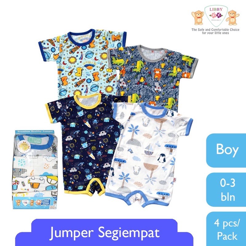 Libby Romper Segi-Empat 0-3 Bulan - Jumper bayi/baby jumper/Libby baby jumper
