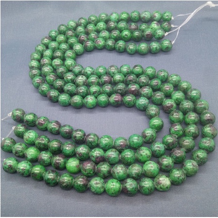 Bead Stone - Green Black Spot (10pcs)