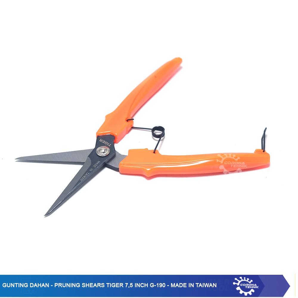 Made In Taiwan - Gunting Dahan - Pruning Shears Tiger 7,5 Inch - G-190