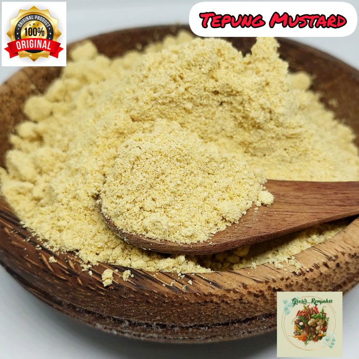 

BISA COD Pure Yellow Mustard Flour / Yellow Mustard Powder 1kg