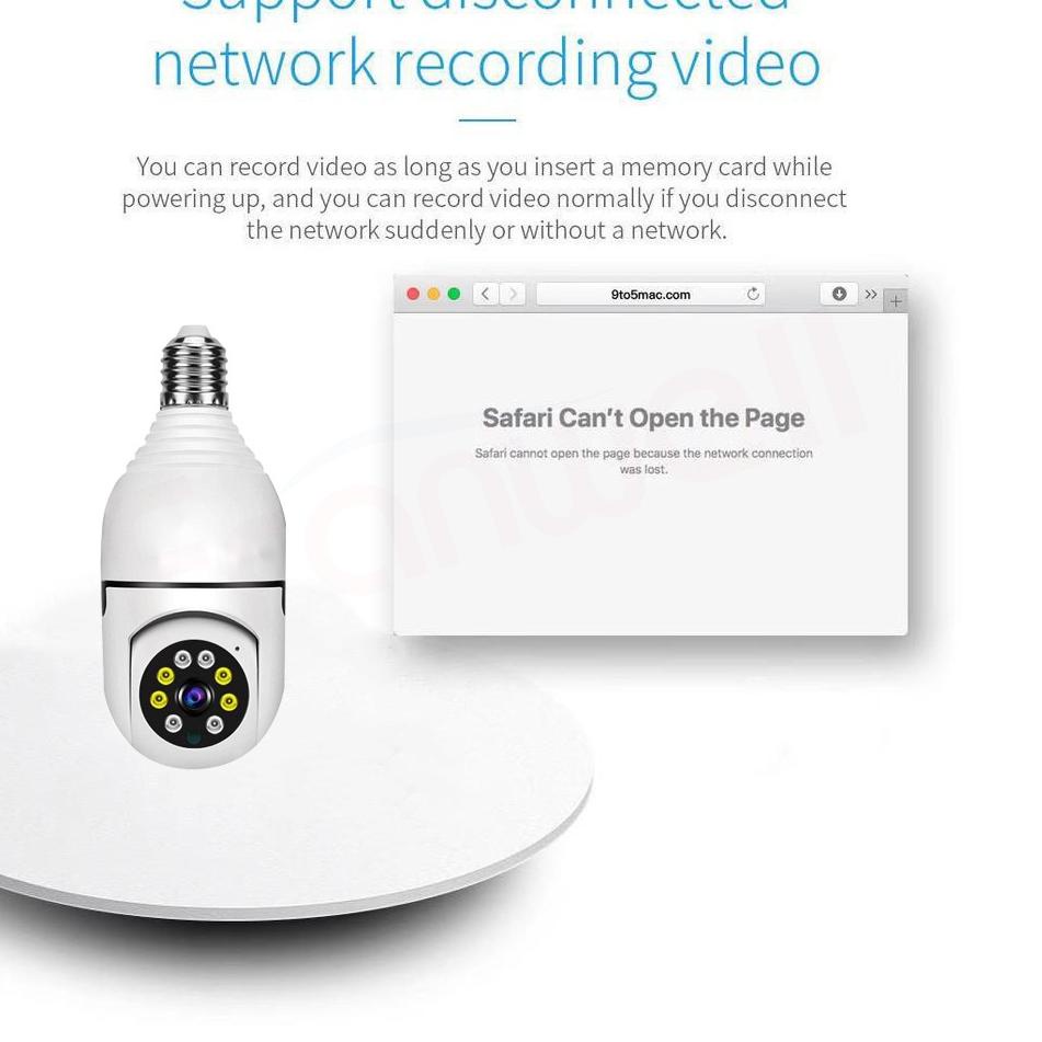 Best Rating TB CCTV Camera Bohlam e27 1080P Smart Security IP Cam 360 Degree 3D Panoramic WiFi Camera Connect to Cellphone 1080