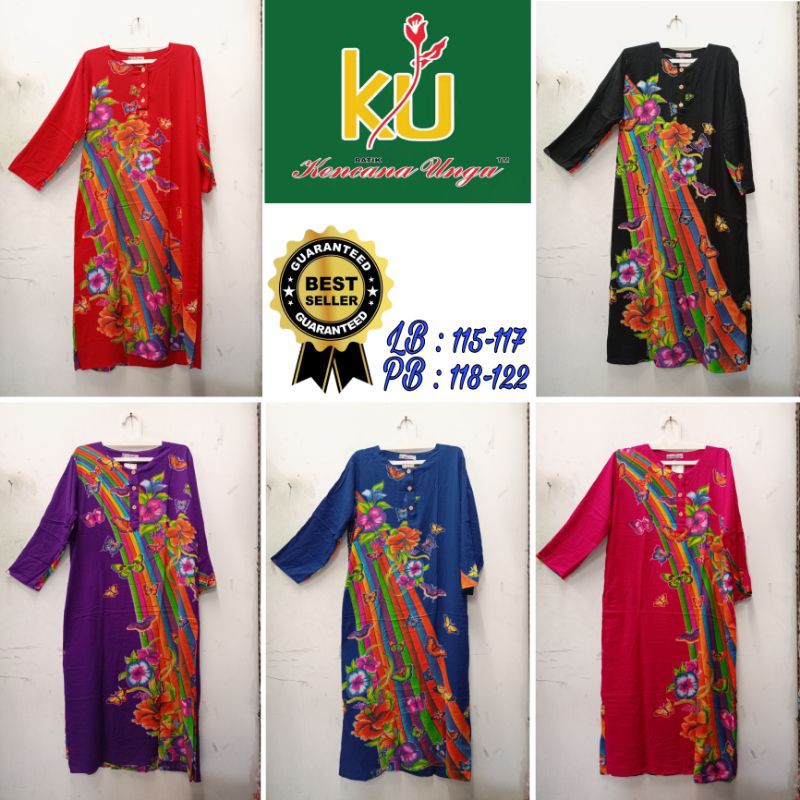 Daster Batik Kekinian Lengan 3/4 Panjang 7/8 Original Kencana Ungu
