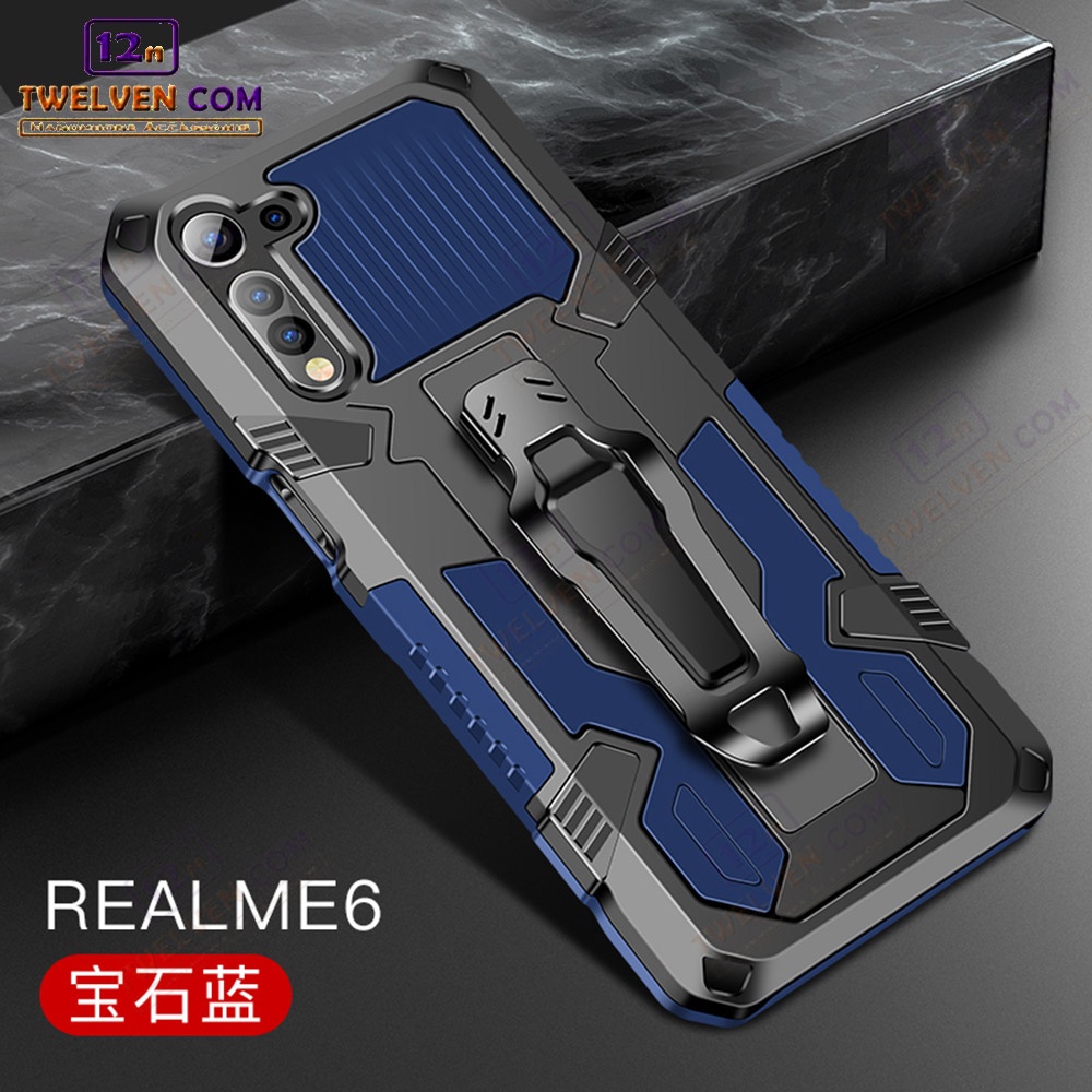 Case Shockproof Realme 6 Armor Hardcase Stand Clip