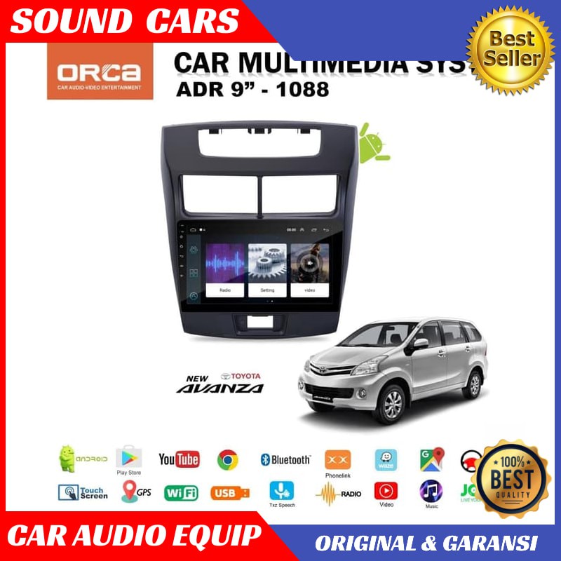 ORCA TOYOTA AVANZA HEAD UNIT ANDROID AVANZA ORCA ADR 1088 Best Quality Garansi Original