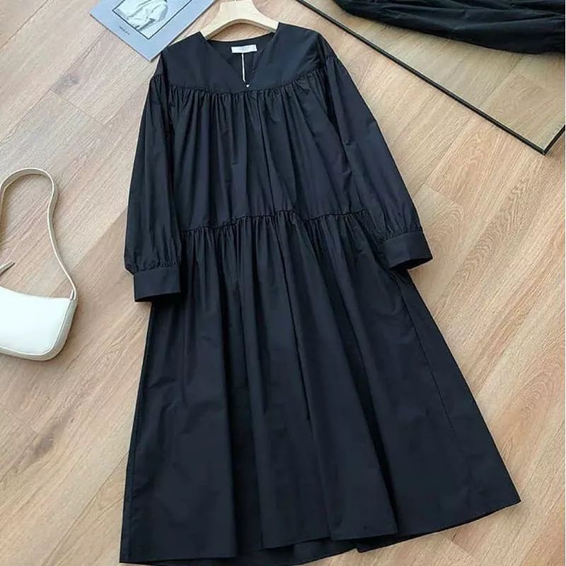 Helmia Midi Dress JUMBO XXL 120 / Dress Wanita / Midi Dress Korea / Gamis Wanita Terbaru Kekinian / Fashion Muslim / Dress Murah