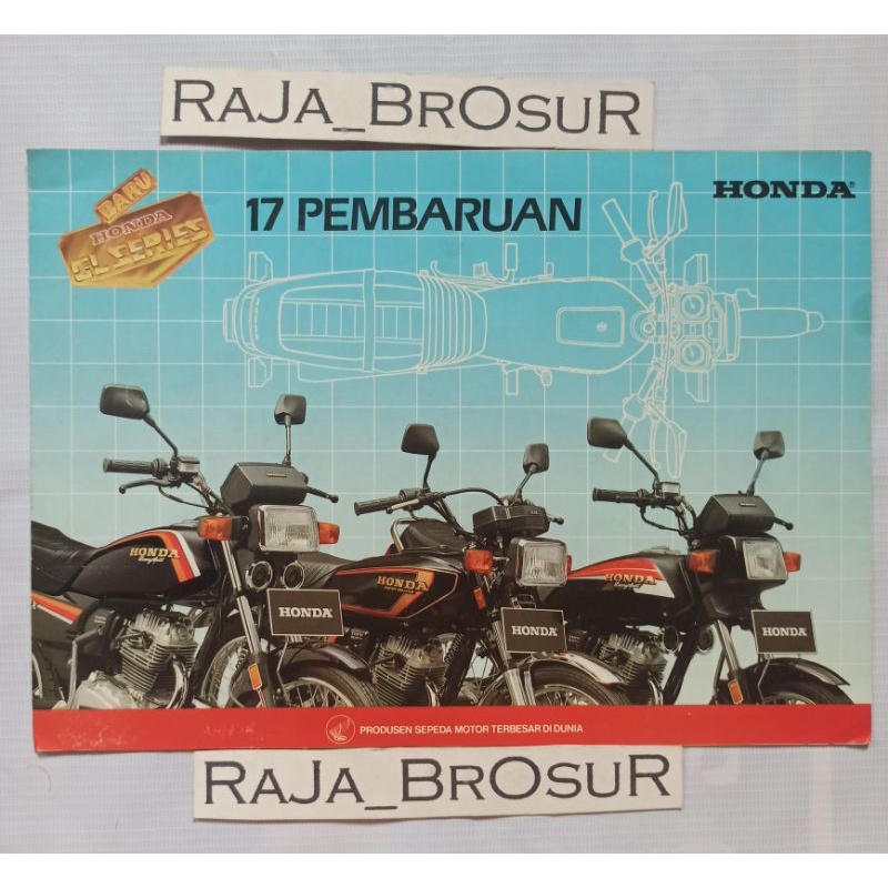 Jual Poster brosur Honda GL series GL Max GL 100 GL Pro Indonesia