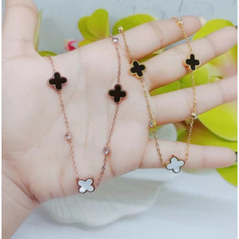 Kalung titanium mata warna warni perhiasan fashion 216/w10