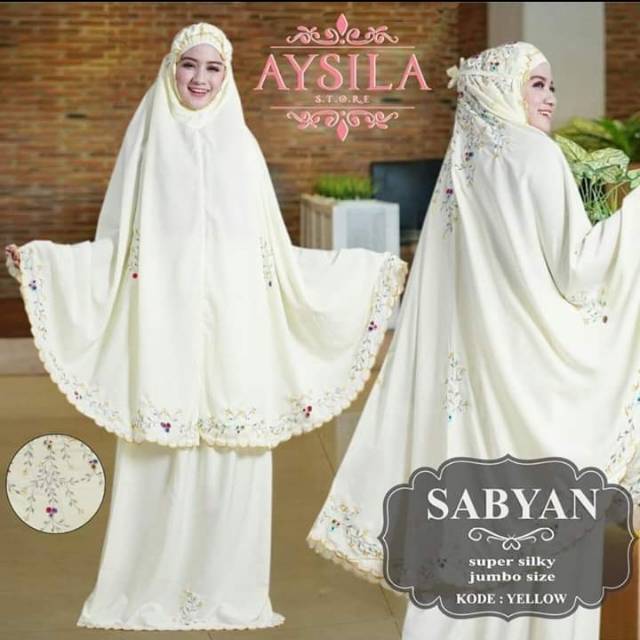 Mukena katun bordir aysila